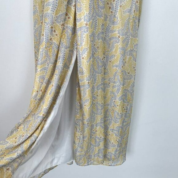 Likely Revolve Lucy Twisted Cut Out Metallic Midi Dress Green Tea Multi Gold 10 - Picture 7 of 12